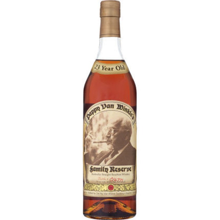 Pappy Van Winkle’s Family Reserve 23 Year Old Bourbon bottle
